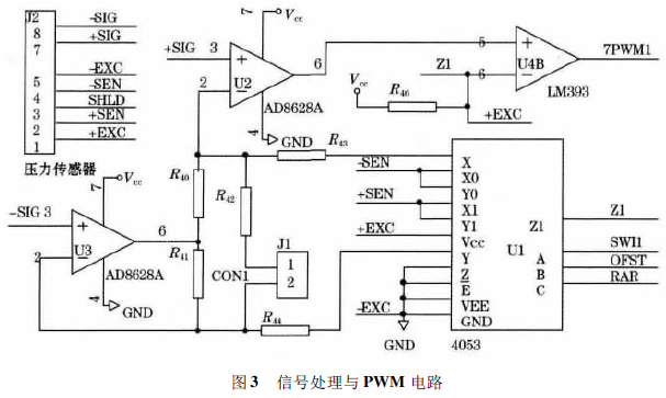 称重仪信号处理与PWM电路图