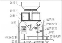 双称定量自动包装机的结构简图