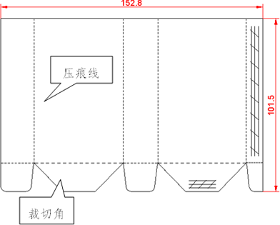 软盒硬化商标纸模切图