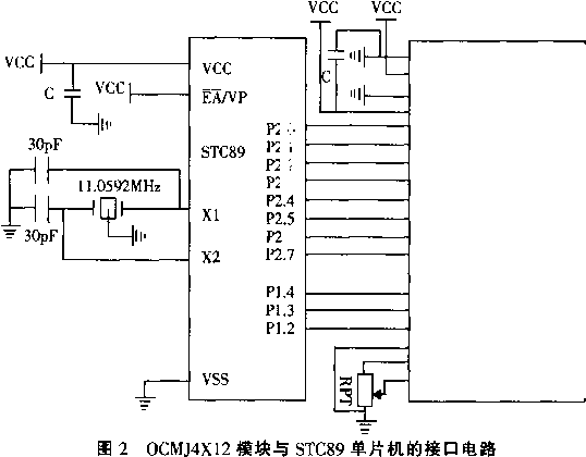 模块与单片机接口电路图