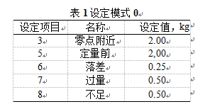 包装机设定模式0