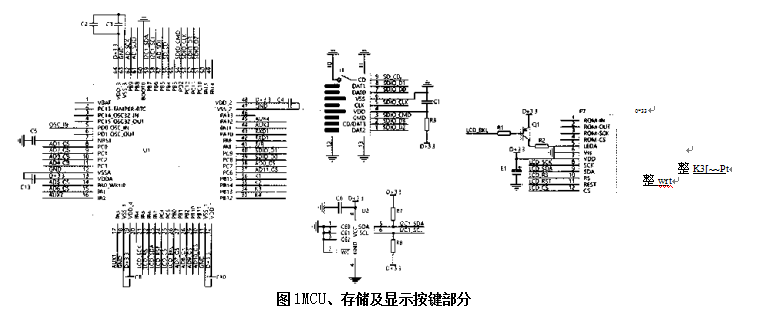 仪表存储及显示按键部分图