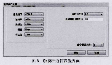 触摸屏通信设置界面图