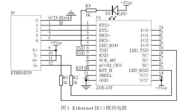 Ethernet接口模块电路图