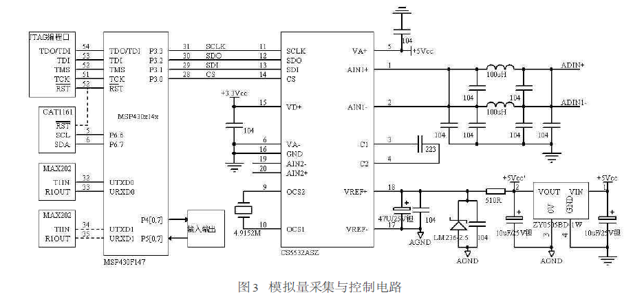 模拟量采集与控制电路图