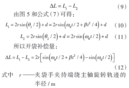 开袋补偿量图