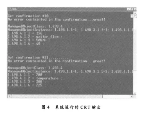 系统运行的CRT输出图