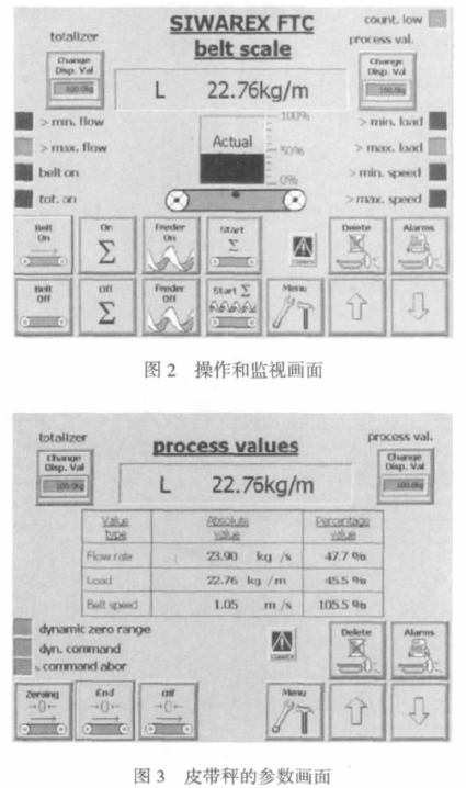 皮带秤参数画面图